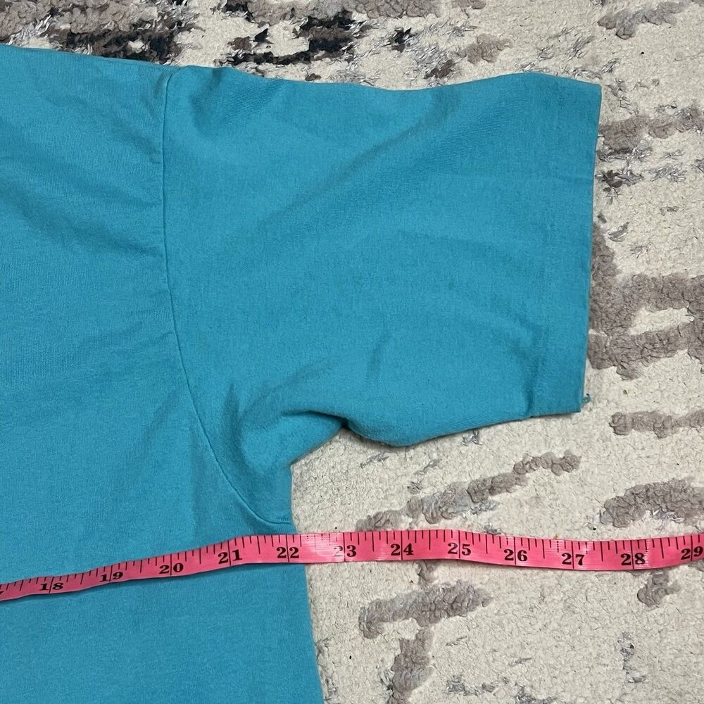 Vintage Hanes Single Stitch T Shirt Men Sz XL Made In USA Funny Born In A Barn - Picture 7 of 9
